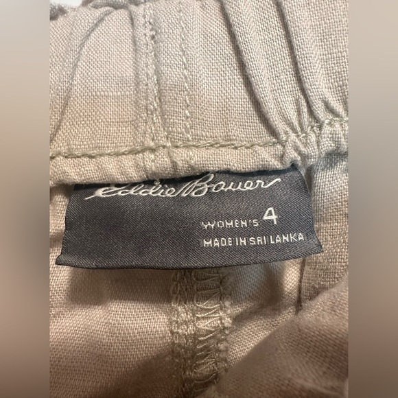 Eddie Bauer Women's Beige Linen And Cotton Blend Jogger Pants Size 4 - Picture 5 of 7